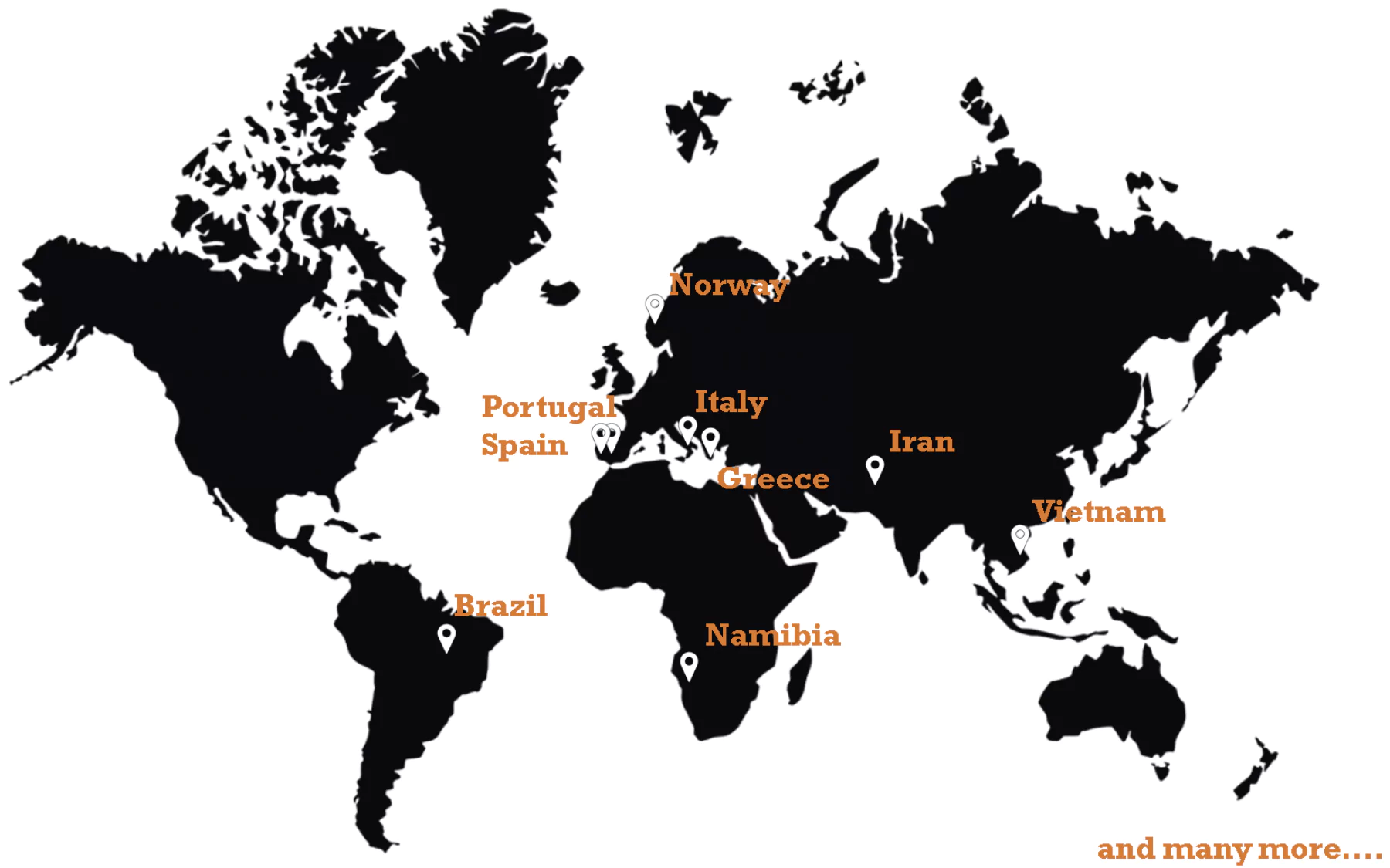 Countries Stone Koncept Global exports to, including Italy, Brazil, Iran, Norway, Greece, Namibia and Vietnam